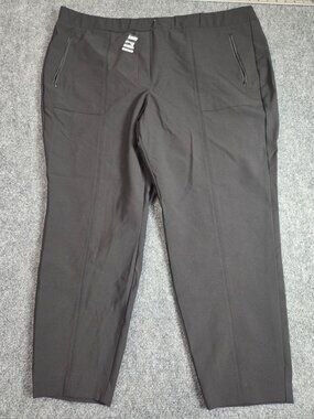 Lane Bryant Womens Plus Size 24 Black Stretch Nylon Slim Fit Pants With Zipper P